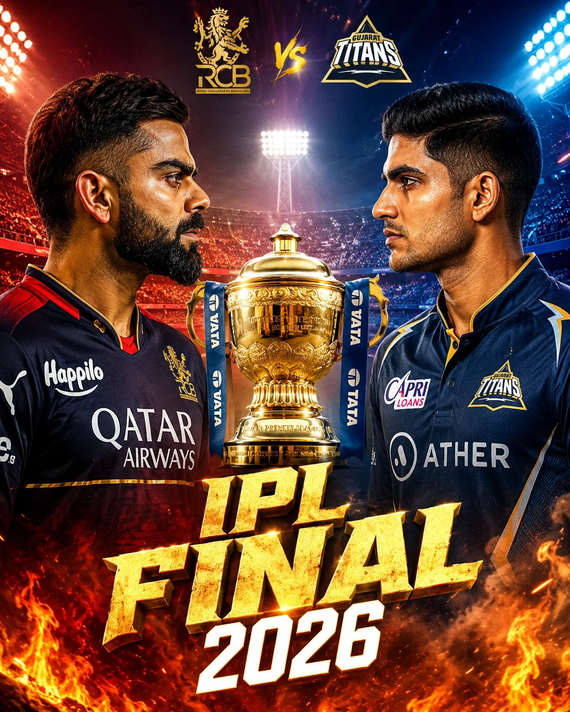 IPL 2026 Final Live Score GT vs RCB