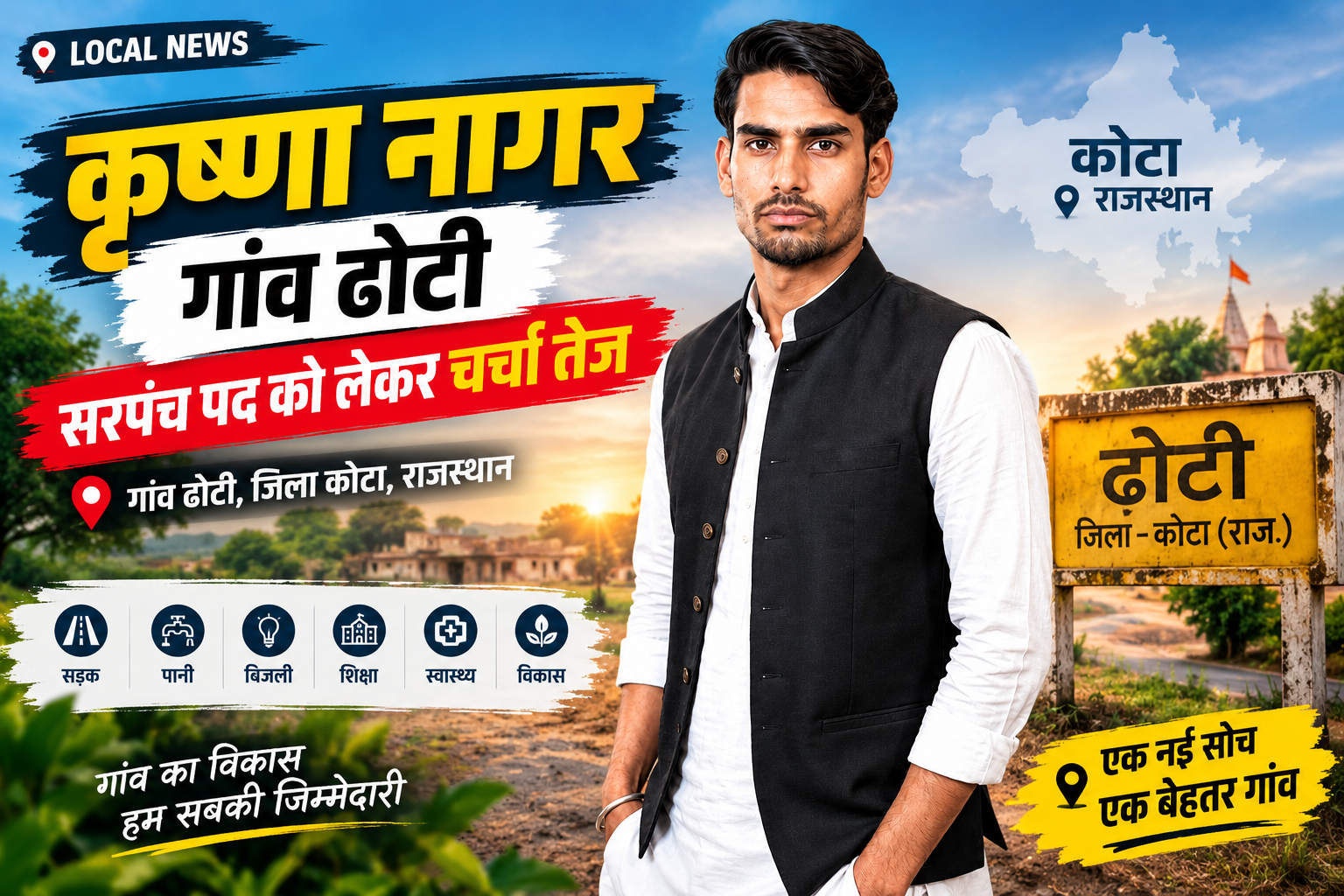 कृष्णा नागर गांव ढोटी सरपंच पद